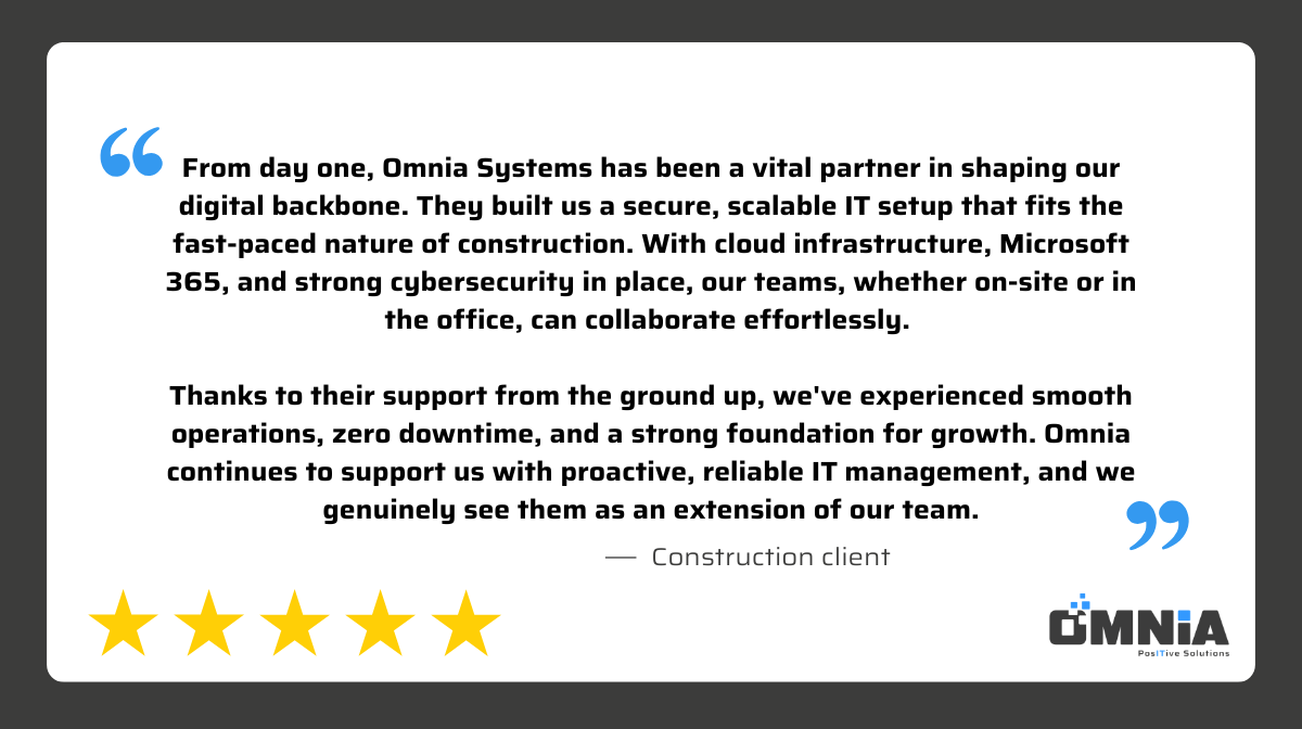 Testimonial provided by Blydan Developments Ltd